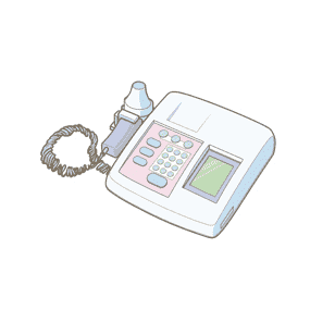 肺機能検査機器のイラスト